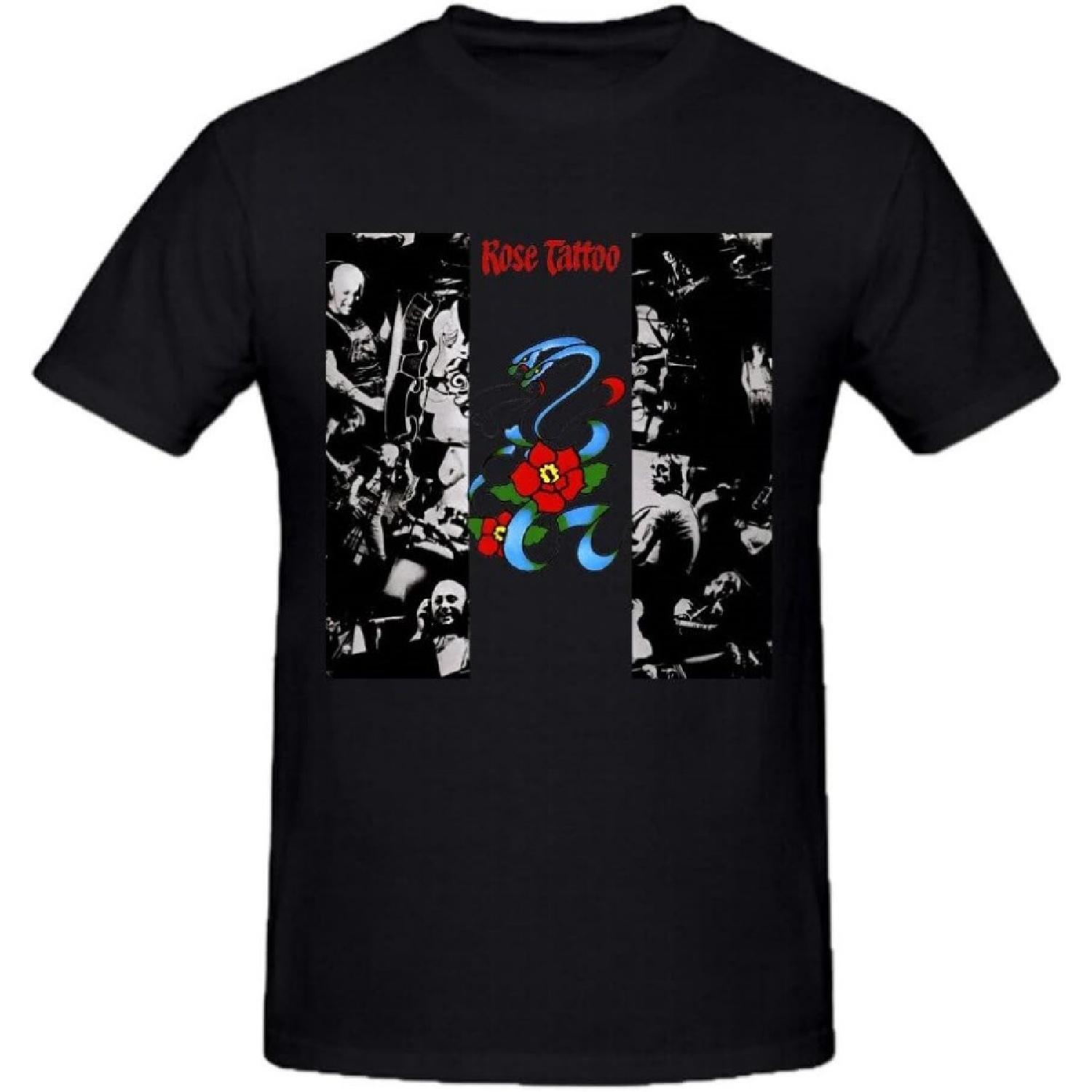 Rose Tattoo Rose Tattoo Funny Soft O Tee Shirts For Mens Black S разноцветный