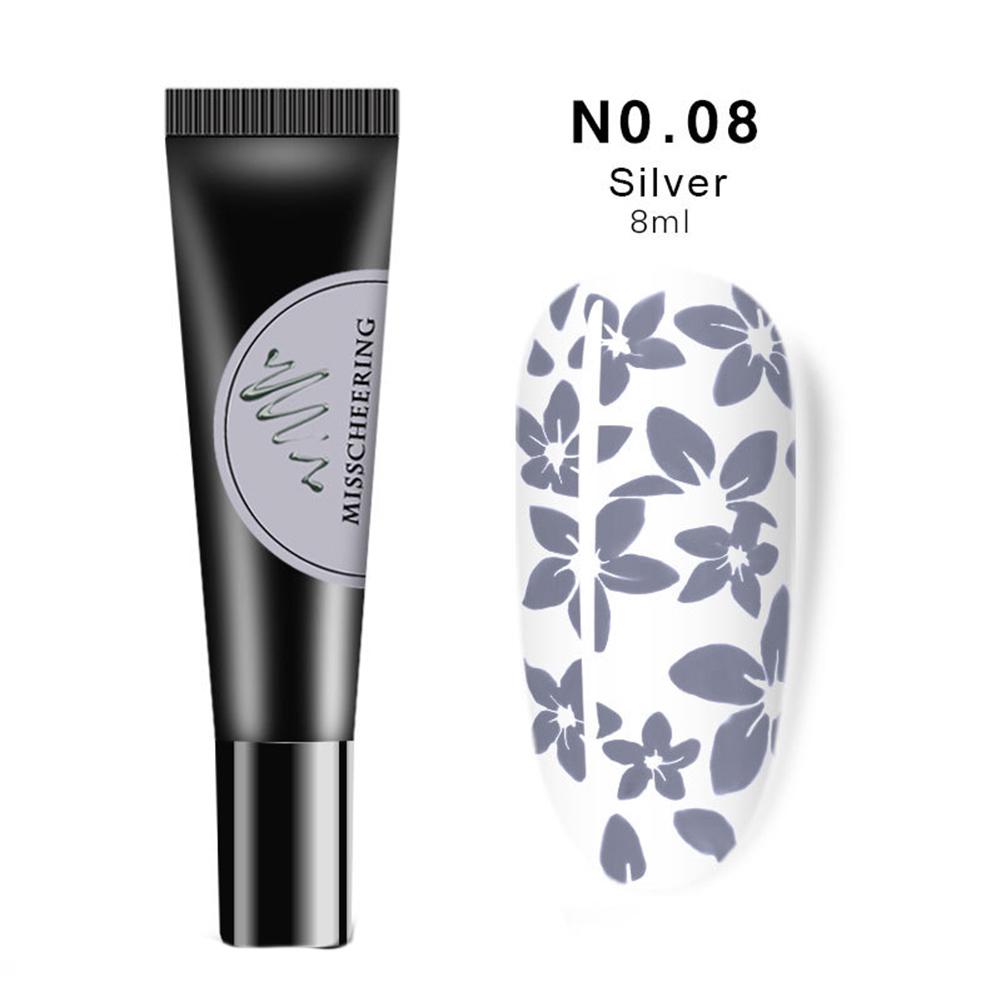 

Знаменитый красивый женский шаблон для печати, полуоткрытый лак для ногтей, перманентный замачиваемый художественный гель, окрашенный 8