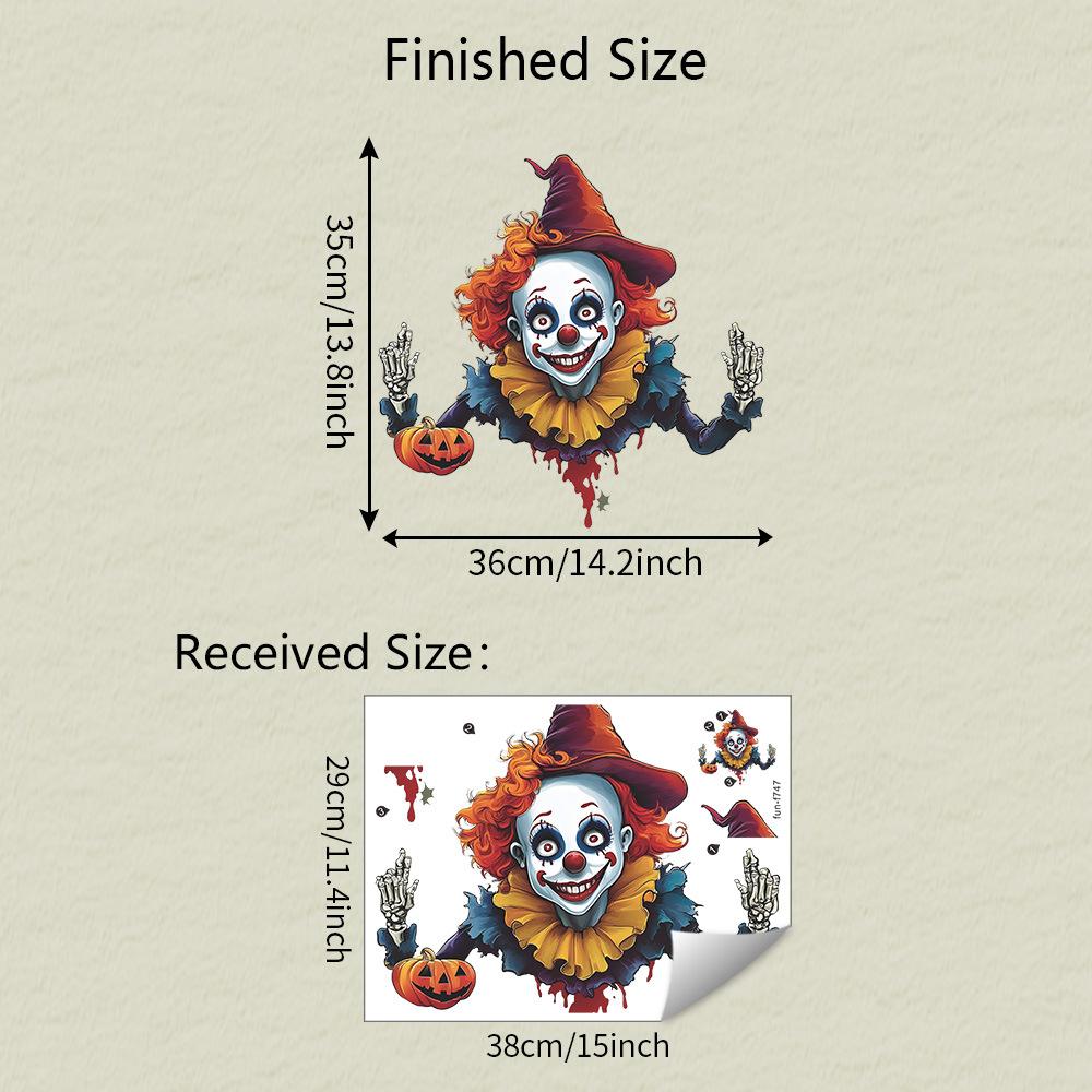 

Хэллоуин Ужасный Клоун Мужчина Балкон Стеклянное Окно Дом Фестивальное Украшение Наклейки на Окна