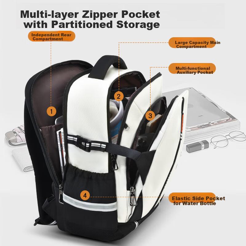 Dishuai Large Capacity Water-Resistant Breathable Lightweight Travel Backpack for Middle School, High