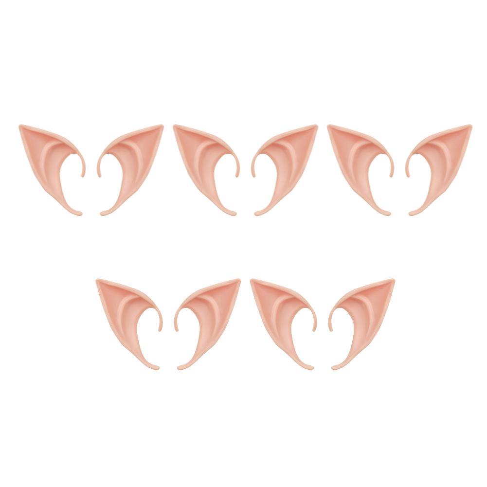 1-20Pairs Cosplay Latex Fairy Angel Elf Ears Halloween Masquerade Party Costumes Halloween Christmas Party Decor Supplies Props