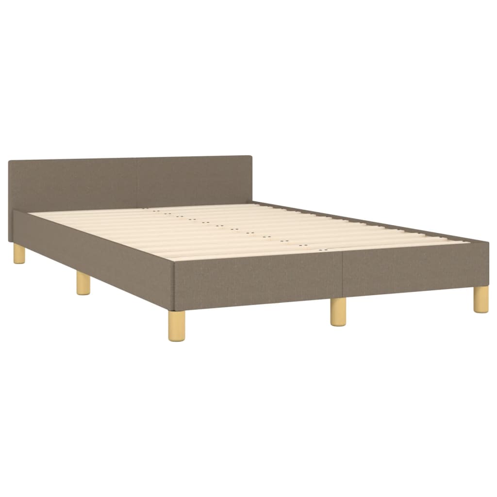 Vidaxl Bed Frame Without Mattress, Taupe, 120X200 Cm, Upholstered