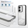 KEYSION Transparent Case for Xiaomi POCO C65 Soft TPU+PC Anti-slip HD Clear Shockproof Phone Back Cover for Redmi 13C 4G 5G