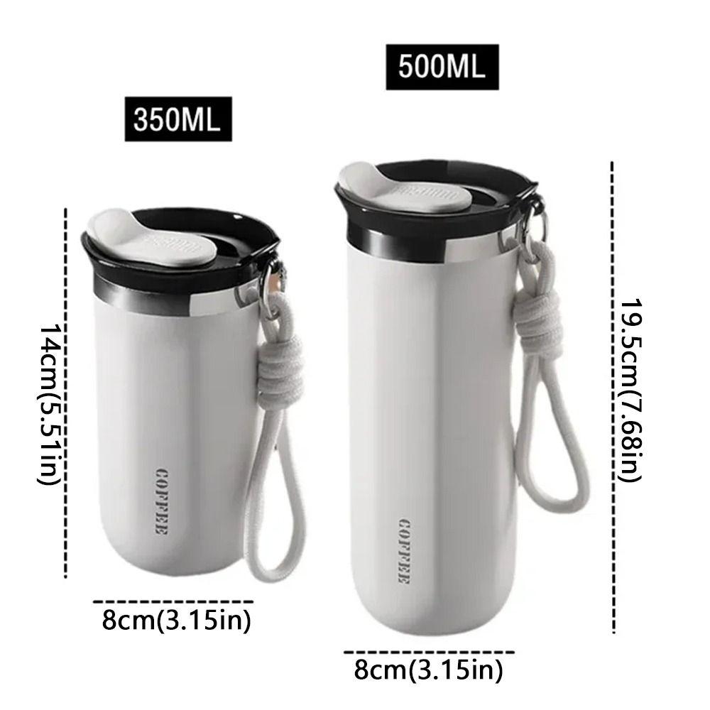 Leak-Proof Vacuum Flask 350ML/500ML Thermal Mug Cold Coffee Cup Coffee Mug Commute Use