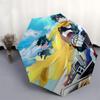 1pc My Hero Academia Izuku Midoriya & Katsuki Bakugo Outdoor Umbrella - Automatic Opening/Closing, Portable 3-Fold Design with Iron Frame - Perfect Gi