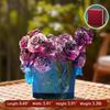 6.7" Artisan Crafted Colorful Glass Liuli Rose Candle Holder Vase with Blue Purple Gradient for Romantic Decor and Gift