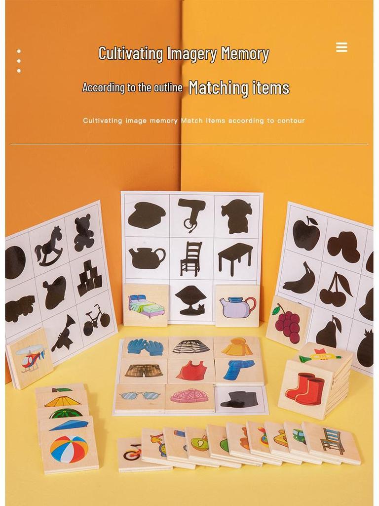 Grenzüberschreitendes Schattensuch-Puzzle für Kinder: Früherziehungsspielzeug zur intellektuellen Entwicklung und Hand-Auge-Koordination