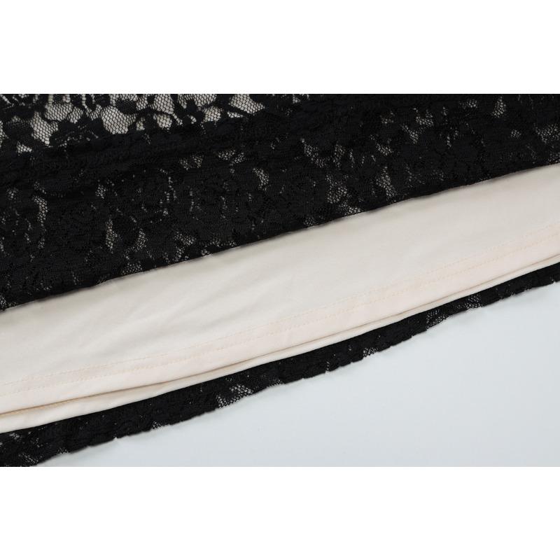 Summer Women's Sexy Lace Patchwork Long Dress Slim Strap Dress