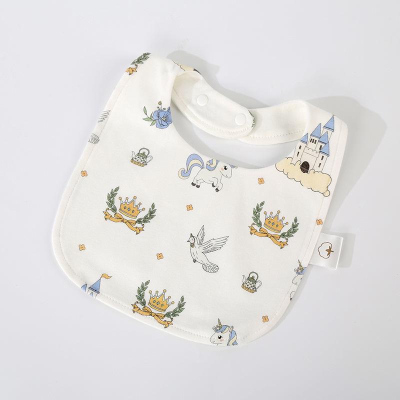 Водонепроницаемый хлопковый детский слюнявчик - U-образной формы, утолщенный, увеличенный, для слюней и срыгиваний