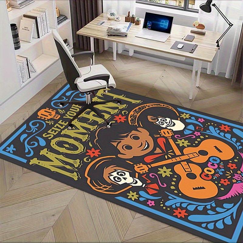 Office Rug Seize Your Moment, Coco Theme 3D Printed Anti-Slip Rug-Machine Washable for Living Room