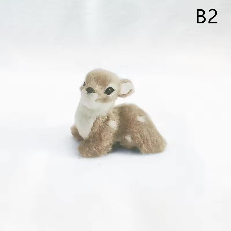 Simulation Sika Deer Animal Model Festival Creative Plastic Ornaments Artificial Plush Toys For Garden Party Decorations