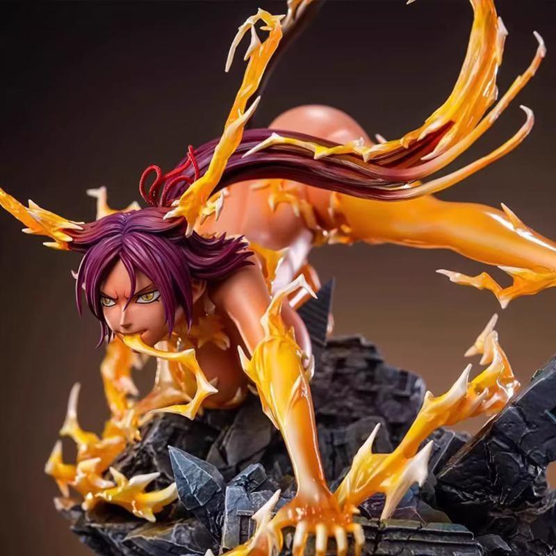 Yoruichi Shihouin Cat Battle Girl Figure Bleach Thousand Year Blood War Arc Anime Resin Statue Collectible Gift For Anime Fans