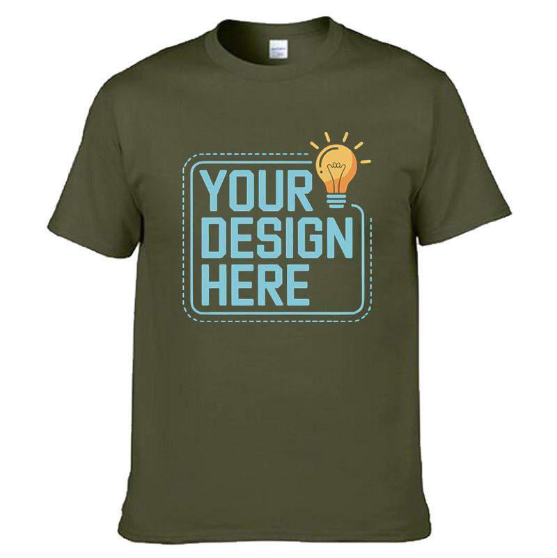Your Design Here T Shirts Cotton Custom T-Shirt Your Design Logo Text For Men And Women Personalized Tshirt Fitness Tops Tees