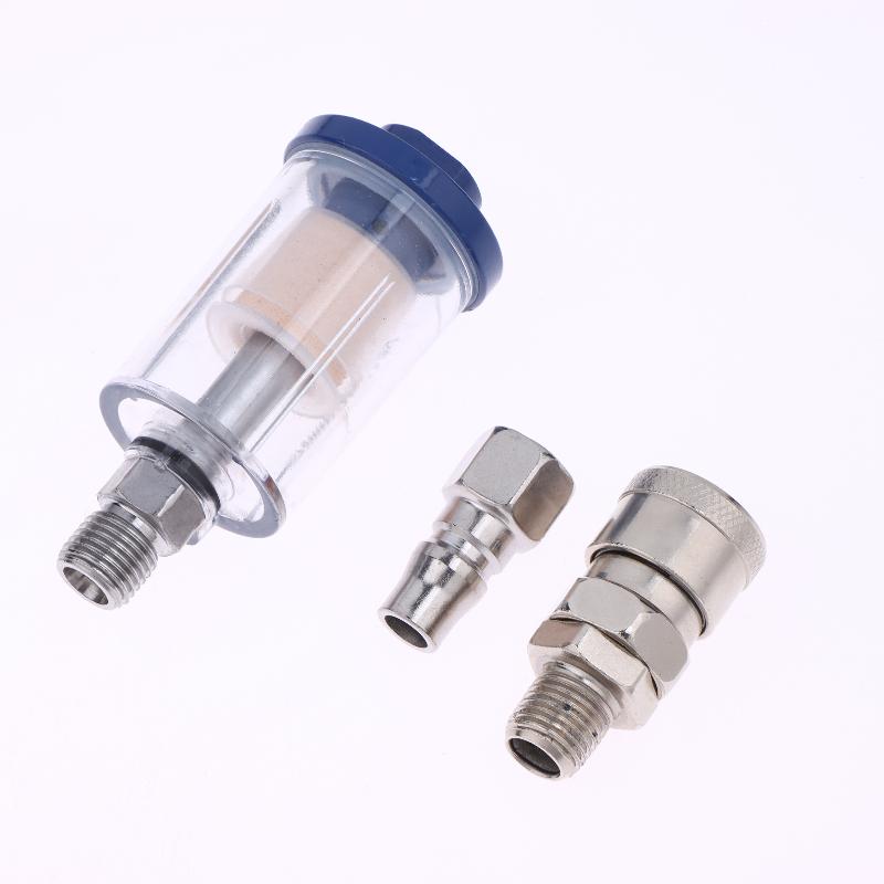 Air Oil Water Separator Filter Kit 1/4'' Thread With Moisture Trap Spray Gun Pressure Parts Air Compressor Tool JPN Interface