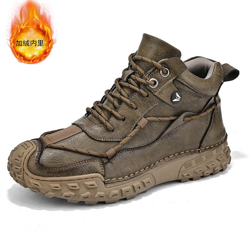 

Внешняя торговля всесезонная мужская обувь из хлопка большого размера для осени и зимы, модная обувь для отдыха на открытом воздухе, мужские ботинки из хлопка 2025 года, повседневная обувь 46