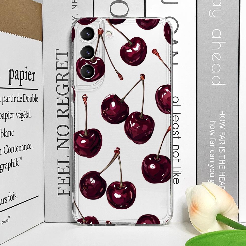 Funny Butterfly Flower Cherry Cute Clear Phone Case for Vivo 50 Lite V30 V27 V25 V23 Pro Y36 Y29 Y76 Y75 Y100 Y04 5G Soft Covers