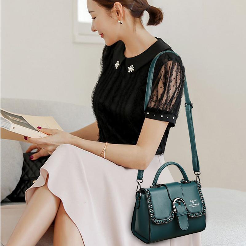 Luxusní dámská taška Vysoce kvalitní PU kůže Tašky přes rameno Designová klasická messenger taška pro ženy Vintage crossbody taška klopa