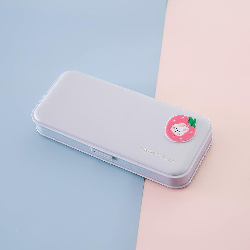 Simple Pencil Case Portable Solid Pencil Box Primary and Secondary School Students Stationery Creative Candy Color Storage Box