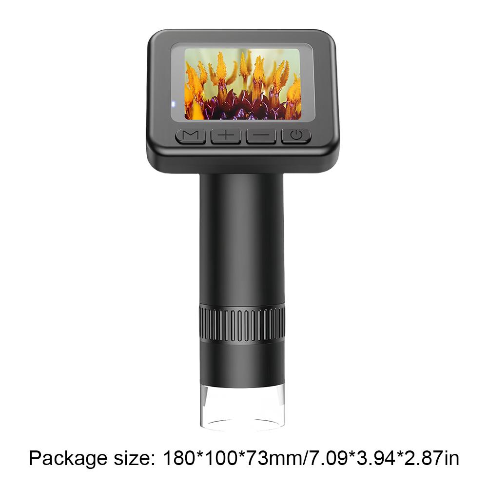 50-1000X Handheld HD Digital Microscope 2 Inch LCD Screen Digital Microscope USB High Definition Magnifying Glass with LED Light