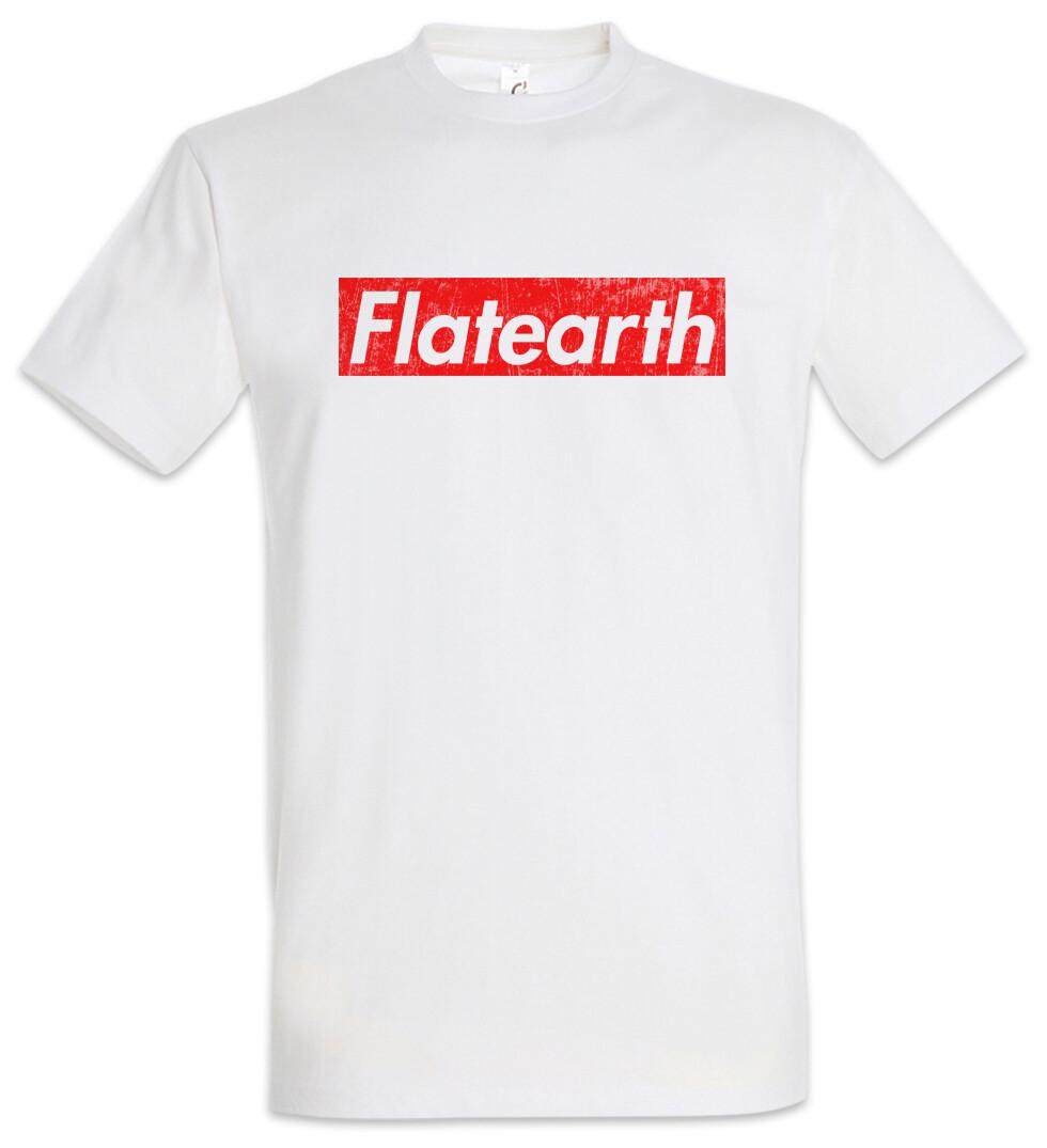 Flat Earth I T-Shirt Astronaut Society Symbol Sign Logo Fun Space Cosmos 2XL