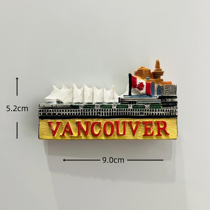 Canada Vancouver Lions Gate Bridge Maple Leaves Fridge Magnets Tourism Souvenir Refrigerator Magnets Sticker Home Kitchen Decoration