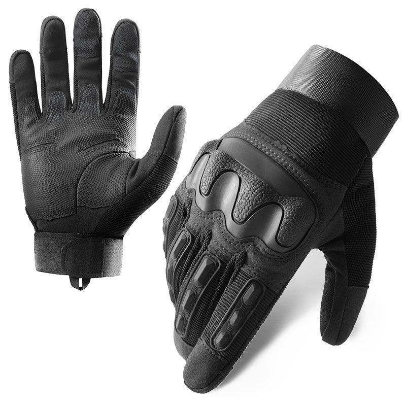 

Tactical Gloves Men s Outdoor Cycling Sports Mountaineering Full Finger Training Fitness Hard Shell Bare Finger Motorcycle M чорний