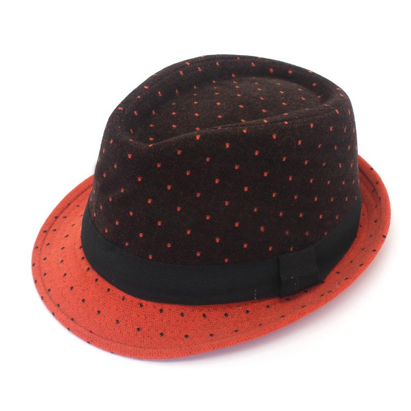 Jazz Hat Retro Woolen Solid Color Top Hat Men's and Women's Curled Edge Couple's Dad Hat Felt Hat