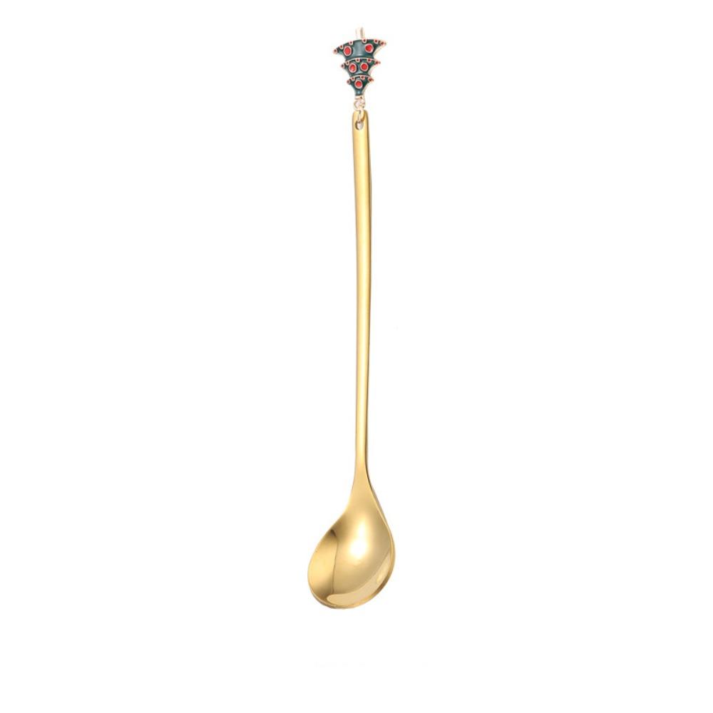 Elk Pendant Christmas Spoon Set Creative Tableware Dessert Spoon Creative Coffee Spoon  Christmas