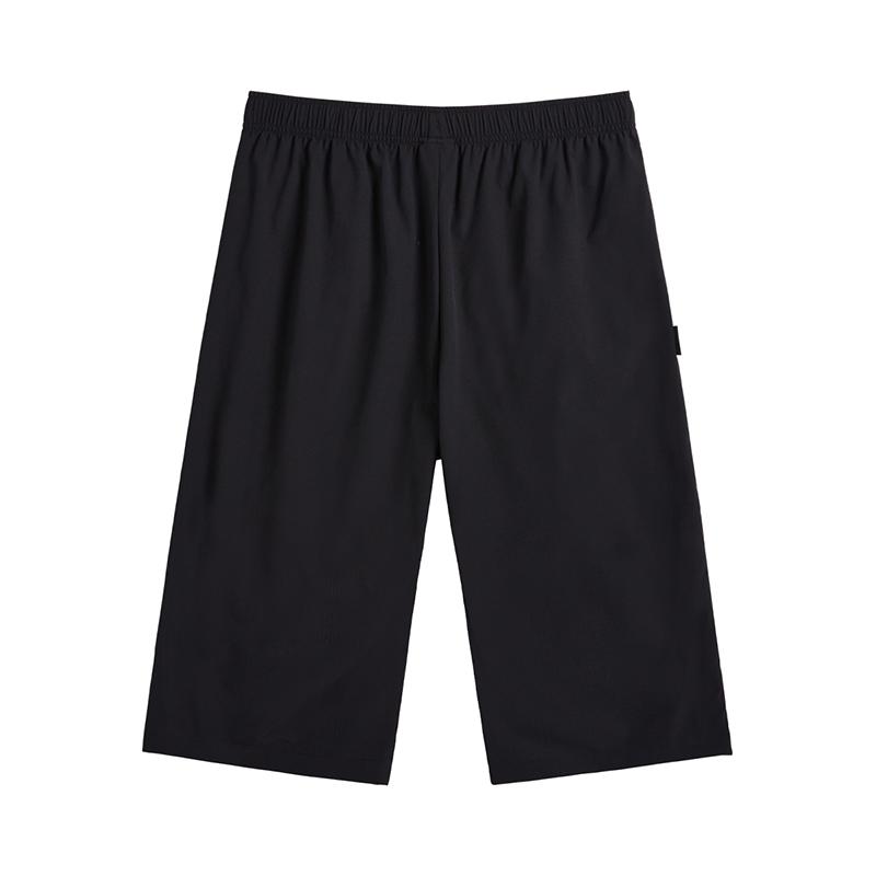 Li-Ning Fashionable Versatile Comfortable Soft Seven-Point Sports Casual Shorts Unisex shorts Black AKQV067-1