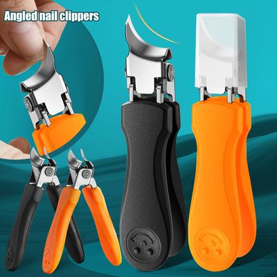 Large Opening Nail Clipper Anti Splash Thick Toe Nail Ergonomic Easy-Grip, Particularly Suitable for Ingrown Nail, Waterproof