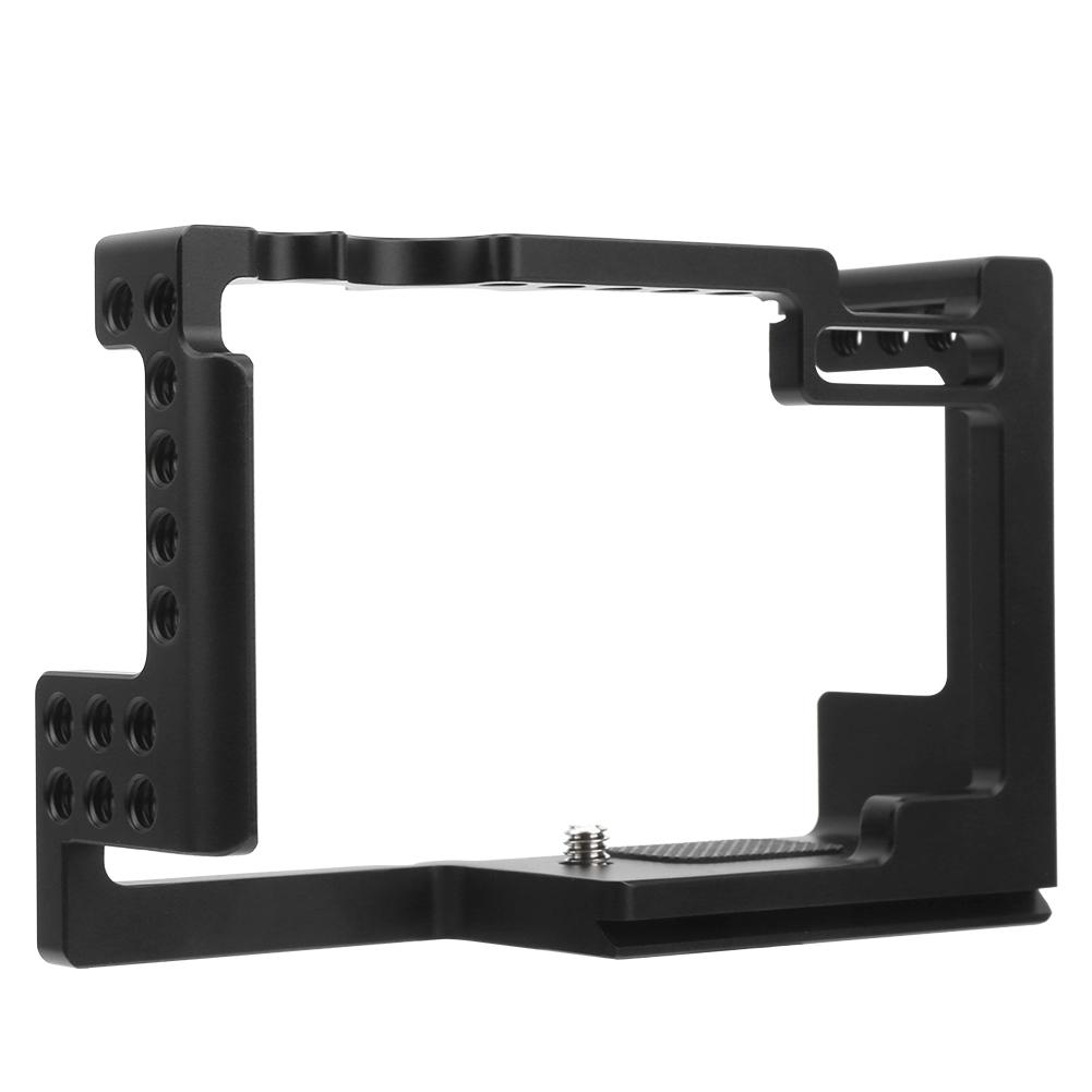 Metal Camera Cage Protection Cover with Cold Shoe Mount Fit for Canon M6 Mark 2 Cameras