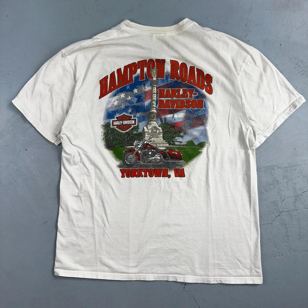 Harley Davidson Yorktown Hampton VINTAGE T-Shirt Motorrad Bike Grafik Y2K Fahren