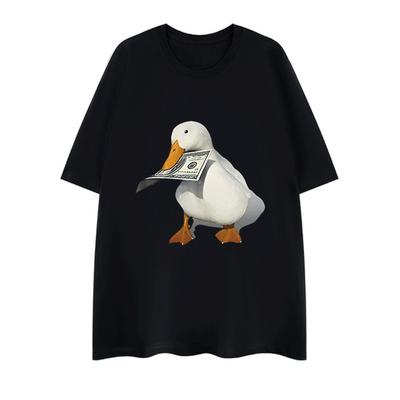 HEISSER VERKAUF Reach Enten-Print Grafik T-Shirt Sommer Mode Freizeit High-End Vielseitig Atmungsaktiv Reine Baumwolle Herren Y2K T-Shirt