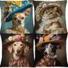 Victorian Princess Cat Labrador Dog Lord Greyhound Pet Portrait Print Cushion Cover Pillow Case