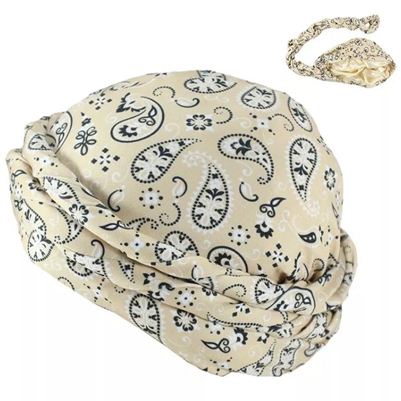 Men Women Paisley Print Headscarf Pirate Hat Outdoor Sport Cycling Bandana Sweat Absorbant Muslim Turban Bohe Style Head Wrap