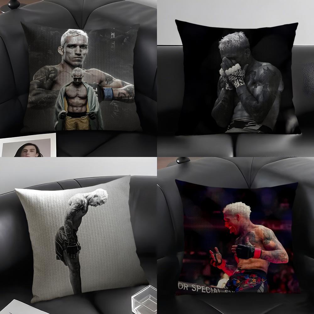 CCharles OliveiraA Boxer Cushion Cover Natural Linen Organic Fabric DoubleSided Printing Sofa Home Decor Gift Pillow Case