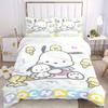 3pcs Ribbon Ice Cream Pochacco Bedding Set - Includes 1 Quilt Cover and 2 Pillowcases, Comfortable Bedding with Stylish Design for Bedroom,
