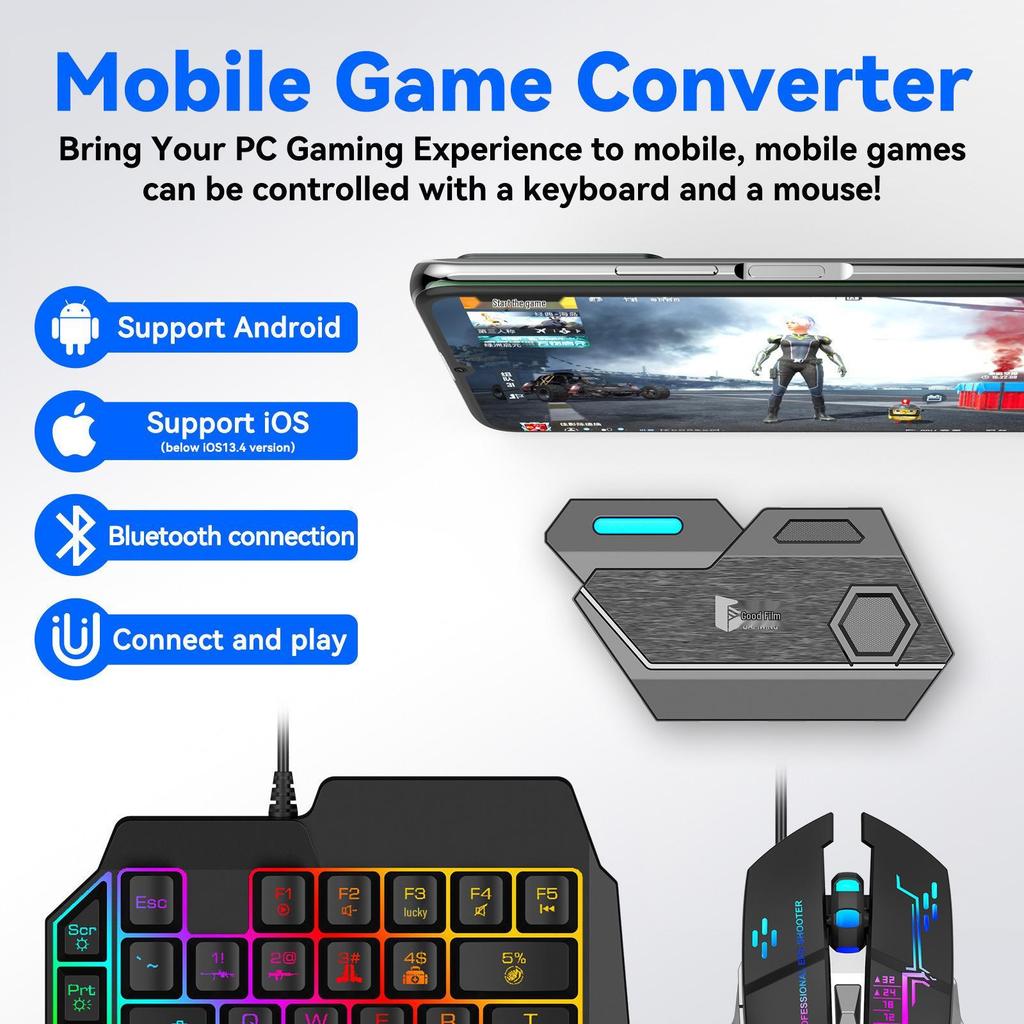 Bluetooth Mobile Game Keyboard & Mouse Set for Android