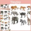 Realistisches Set südafrikanischer Tierfiguren aus PVC: Zebra, Löwe, Hyäne, Nashorn, Büffel, Elefant – ideal als Dekoration für Zuhause und zum Spielen.