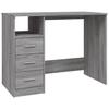 VidaXL Bureau avec tiroirs Sonoma gris 102x50x76 cm Bois d'ingénierie 823038