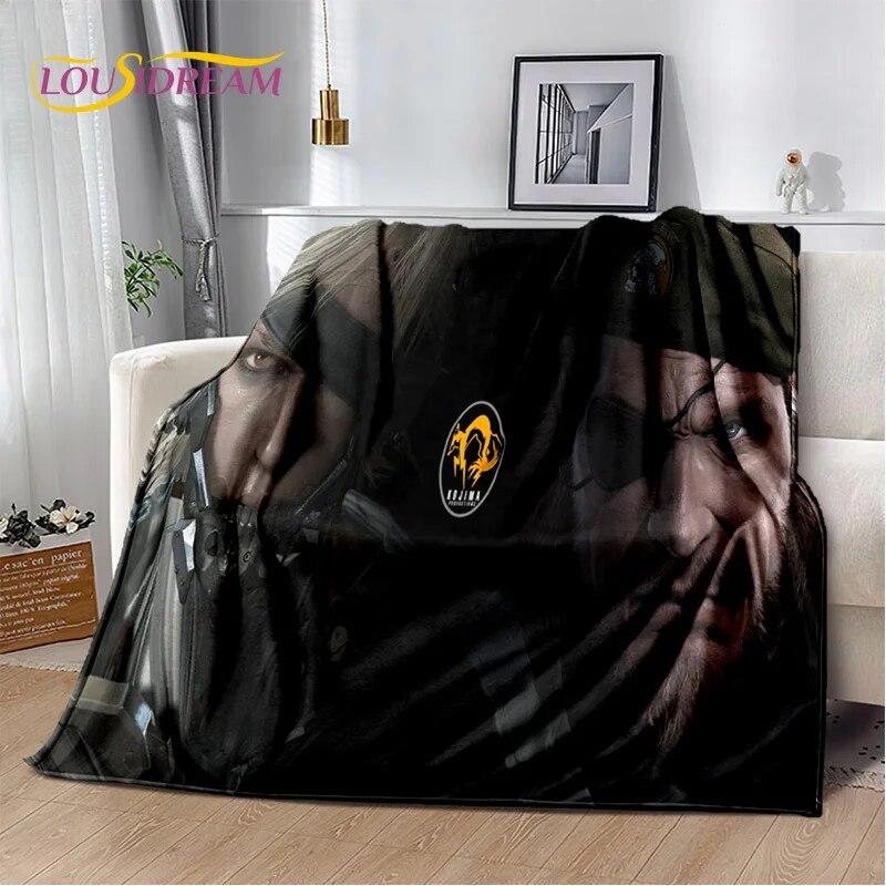 3D Game Metal Gear Solid Cartoon HD Gamer Blanket,Soft Throw Blanket for Home Bedroom Bed Sofa Picnic Travel Cover Blanket Kids