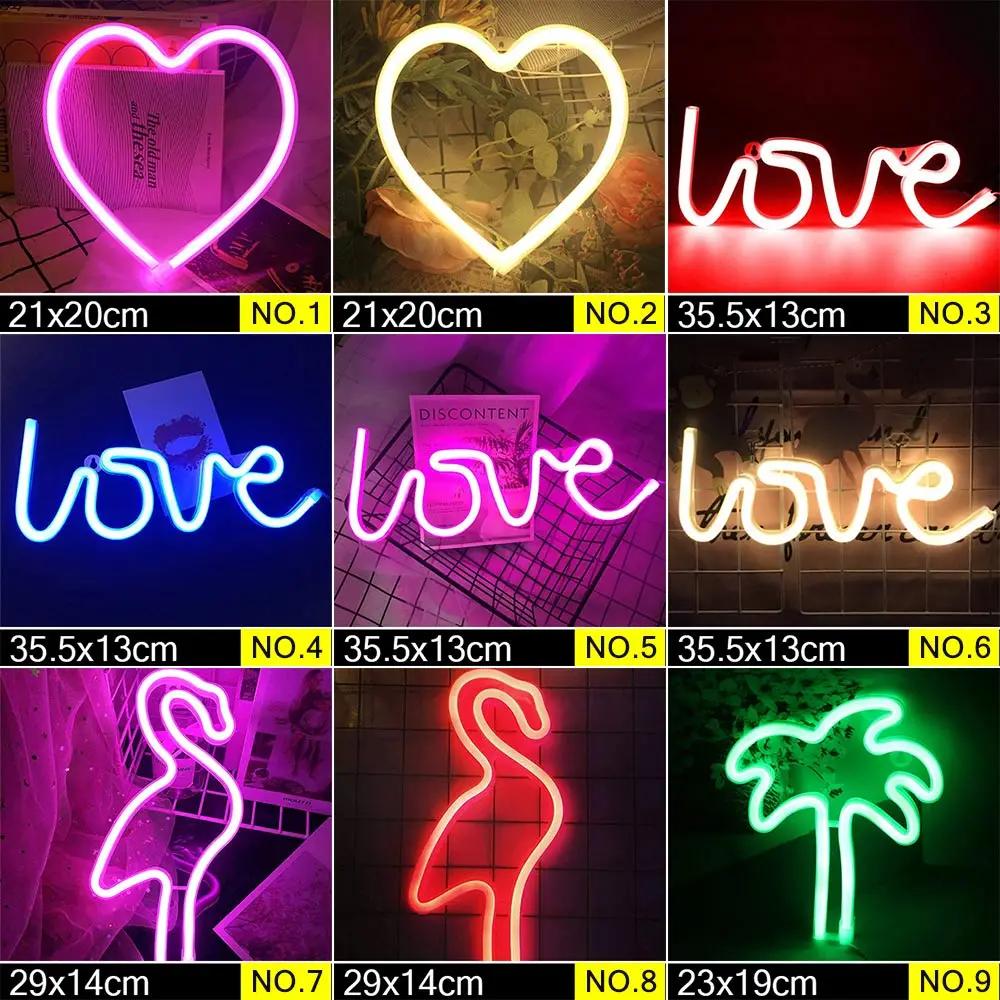 LED Neon Nattlys Skilt Veggkunst Skilt Nattlampe Jul Bursdagsgave Bryllupsfest Vegghengt Neonlampe Hjemmedekor