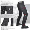 RENHE Motorcycle Riding Windproof and with Straight Size L Men's Pants, Waterproof, Protectors, Breathable, Fit, Black,
