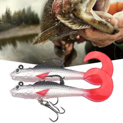 8.5cm/7.8g Fishing Bait Bright Color Fishing Hook Soft Silicone Fishing Lure for Fishing Ground