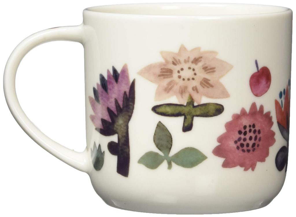 Yamaka Shoten MOOMIN Little My Moomin Nordic Day Wedding Made In "Herbarium" Mug, Design, White, Approx. 350ml, Merchandise, Style, Mother's Gift,