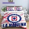 Cruz Azul Football Club Pattern Bedding Home Decoration Birthday Gift (1 * Duvet Cover + 2 * Pillowcase, Without Core)