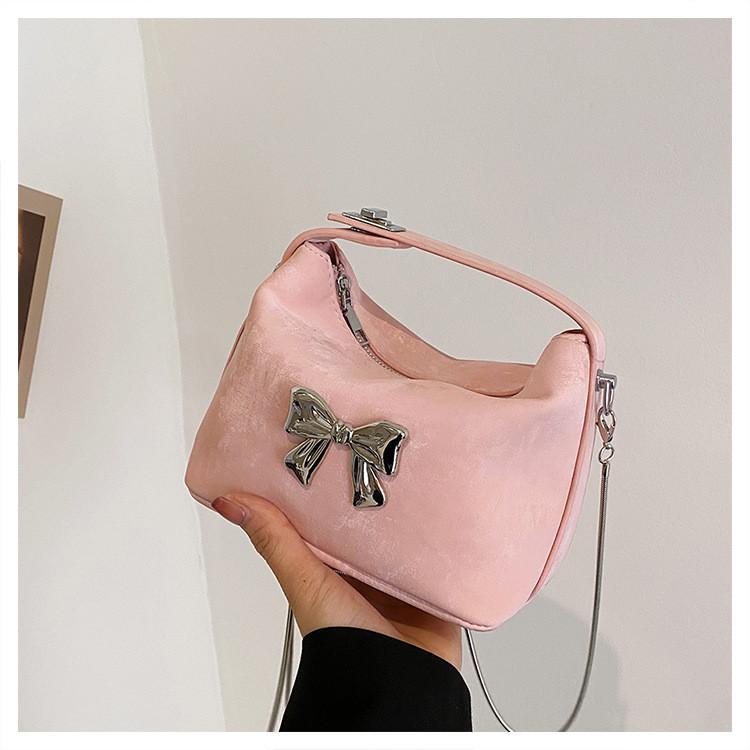 Stylish Square Shape Shoulder Bag With Chain Strap For Women розовый