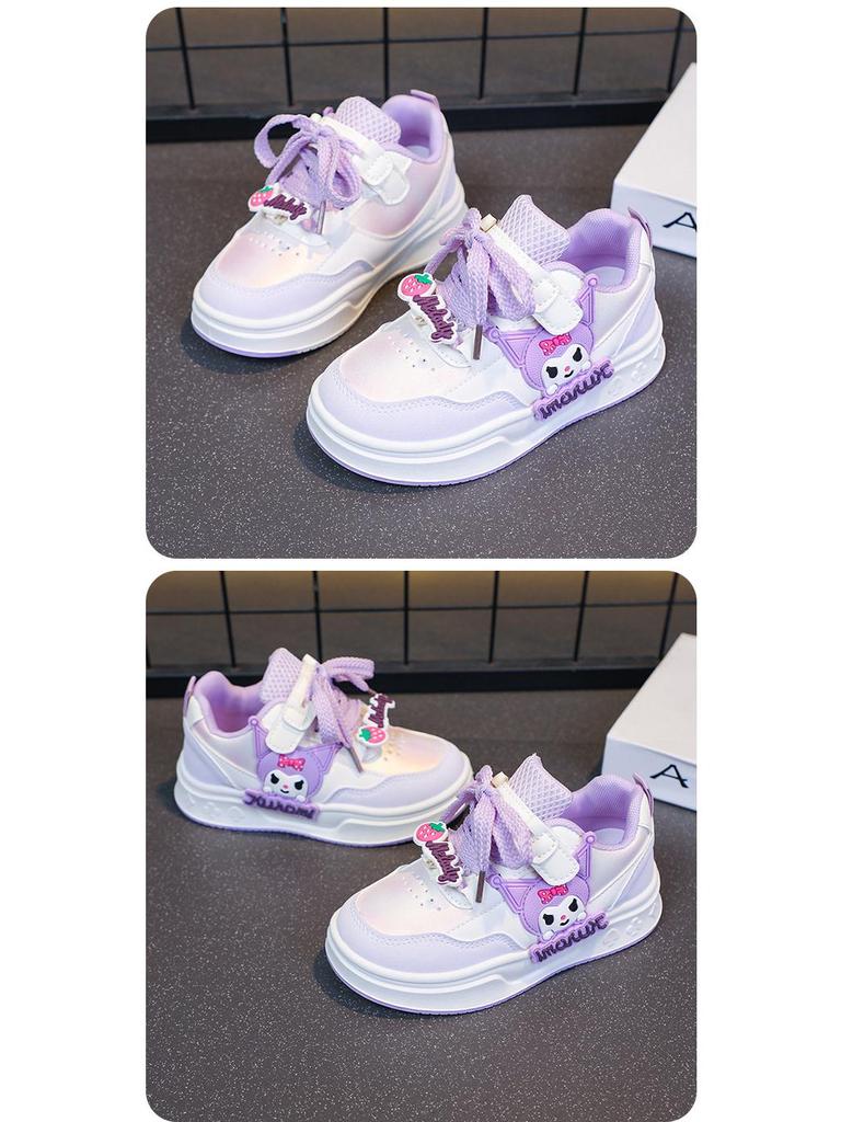 2025 Spring/Autumn Breathable Cartoon Skate Shoes for Girls - Comfortable & Cute Casual Children's Sports Footwear