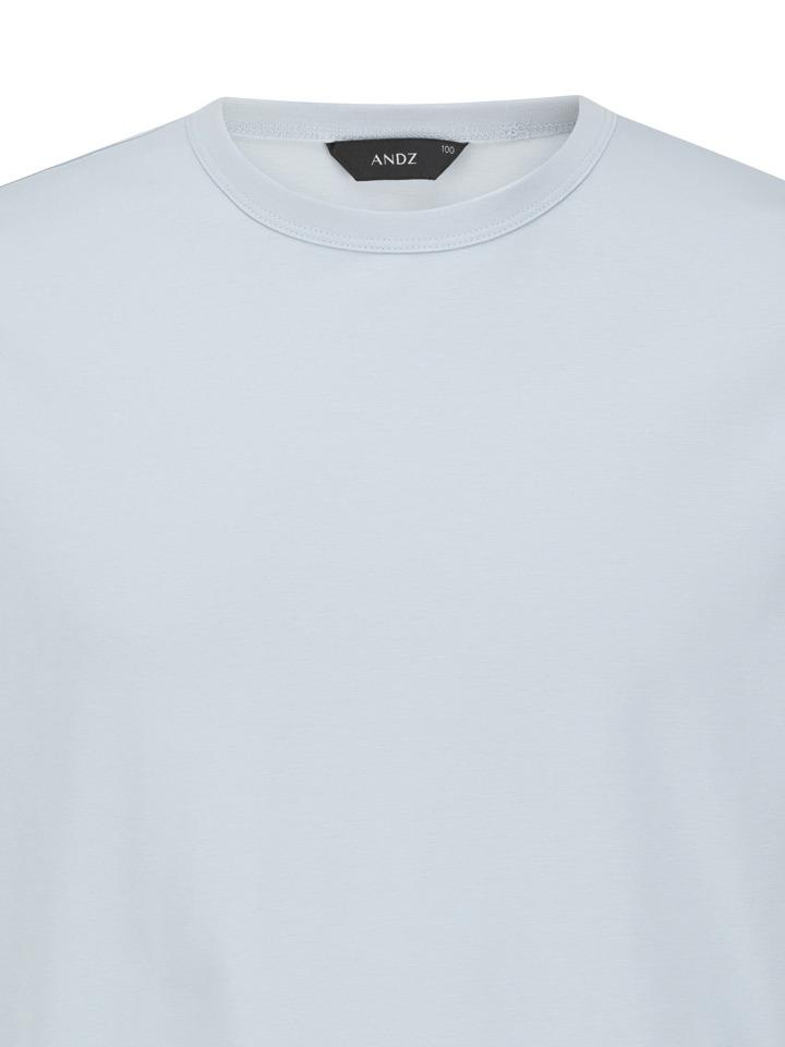 AND Z Men'S Lightweight Silket Cotton Round Short Sleeve T-Shirt_Bzf2Tr1102Bl