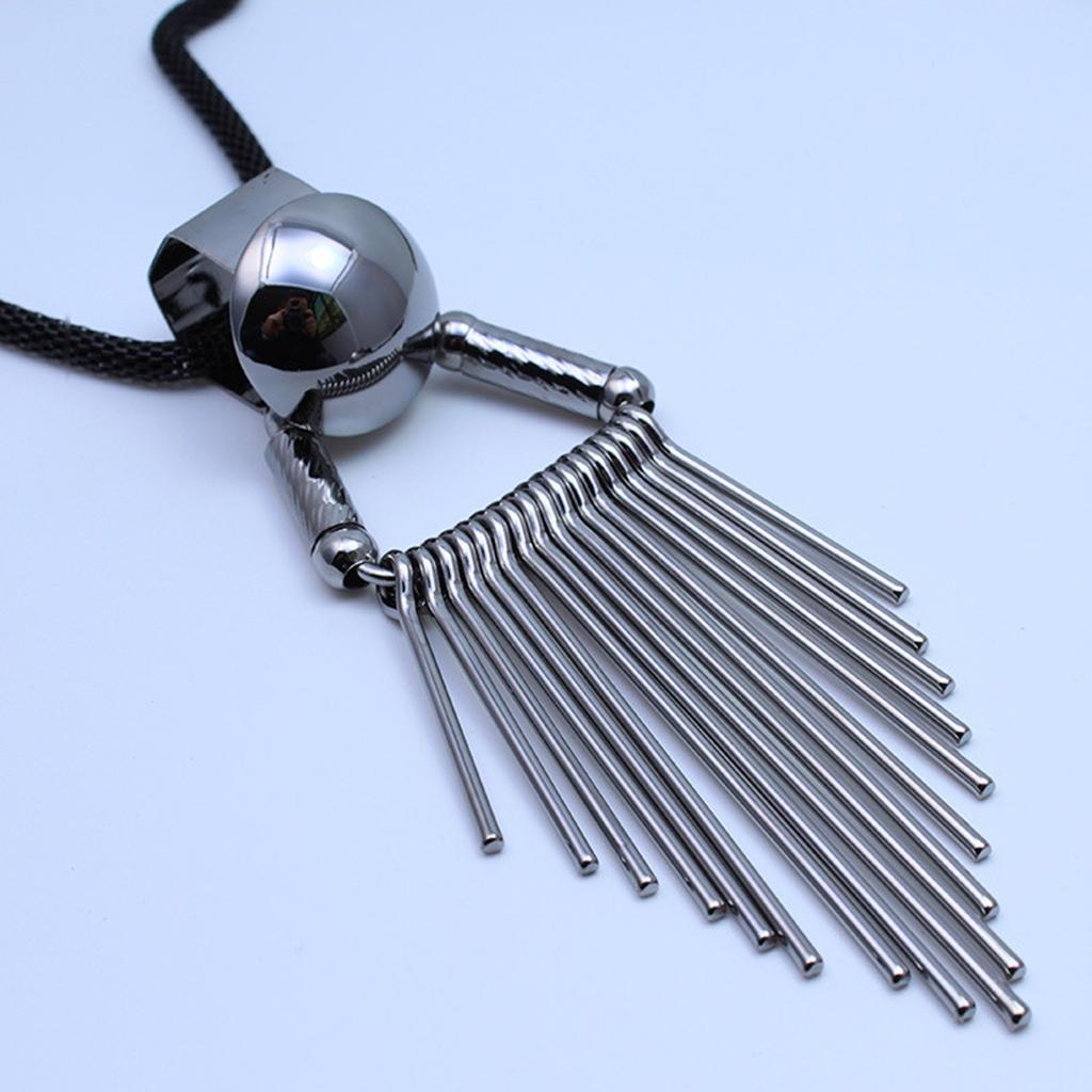 Creative Fashion Sweater Necklace With Tassel Pendant, Long Chain Accessory For Women
